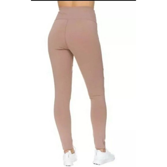 BSP  Antler&Gold Cutout Accent Contrast HighWaist Leggings Women Size XL  Brown - Picture 2 of 16